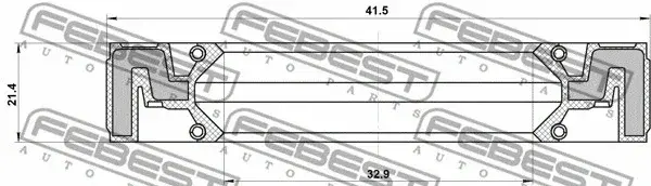 Сальник коленвала FEBEST 95QAY-34412121C