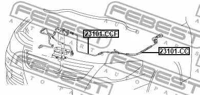 Трос капота FEBEST 23101-CCF