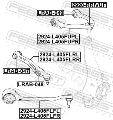 Рычаги FEBEST 2924-L405FLRL