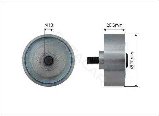 Ролик ремня генератора CAFFARO 500423