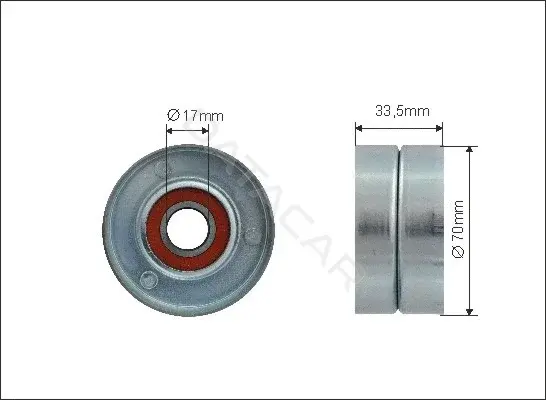 Натяжитель ремня генератора CAFFARO 500083