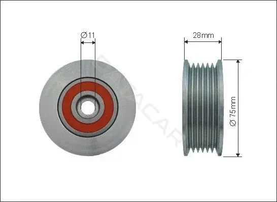 Ролик ремня генератора CAFFARO 500209