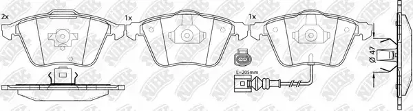 Тормозные колодки NiBK PN0399W