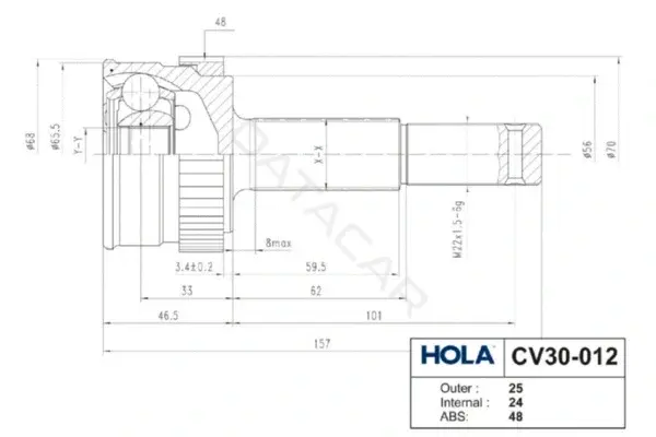 Шрус HOLA CV30-012