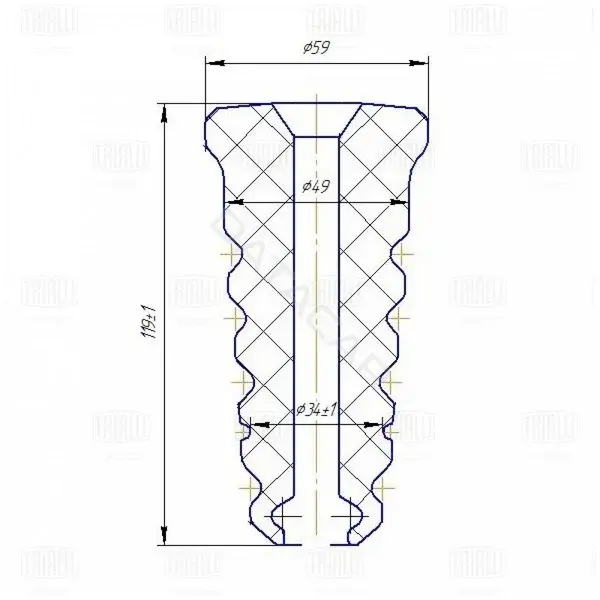 Крепление глушителя TRIALLI BC1082