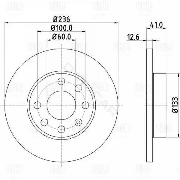Тормозные диски TRIALLI DF270118