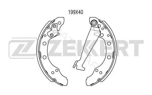 Барабанные колодки ZEKKERT BK-4018