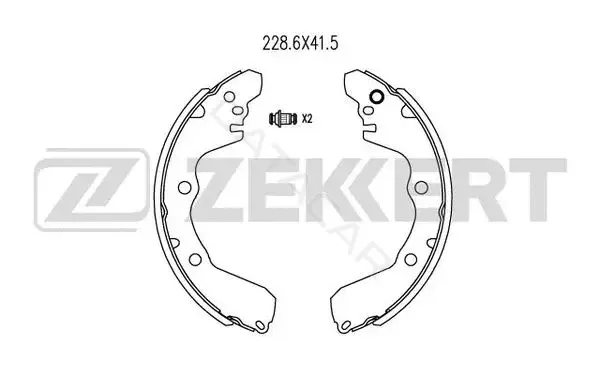 Барабанные колодки ZEKKERT BK-4037