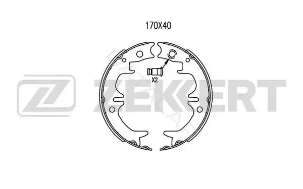 Барабанные колодки ZEKKERT BK-4044