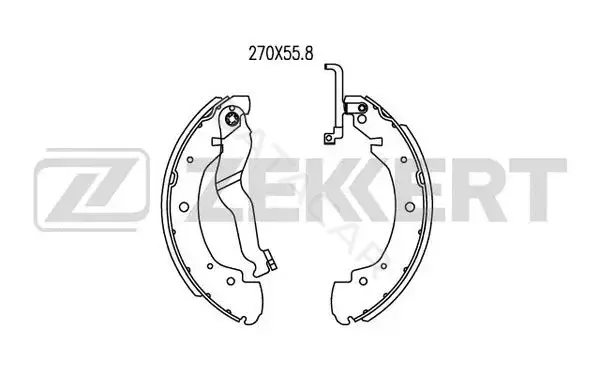 Барабанные колодки ZEKKERT BK-4052