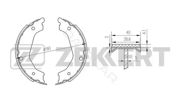 Барабанные колодки ZEKKERT BK-4106