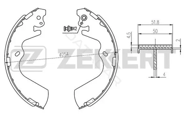 Барабанные колодки ZEKKERT BK-4113