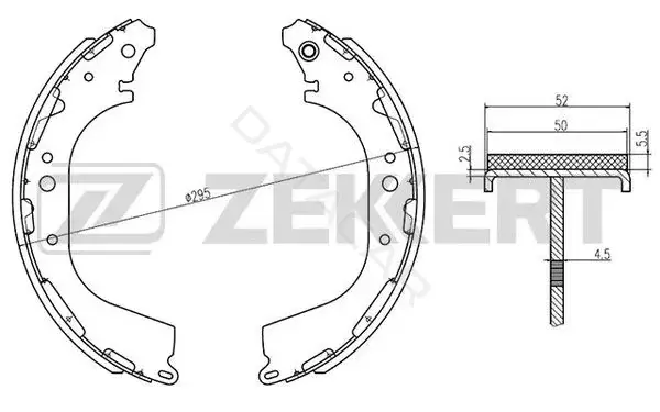 Барабанные колодки ZEKKERT BK-4145