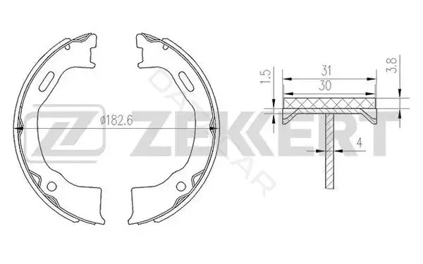 Барабанные колодки ZEKKERT BK-4149