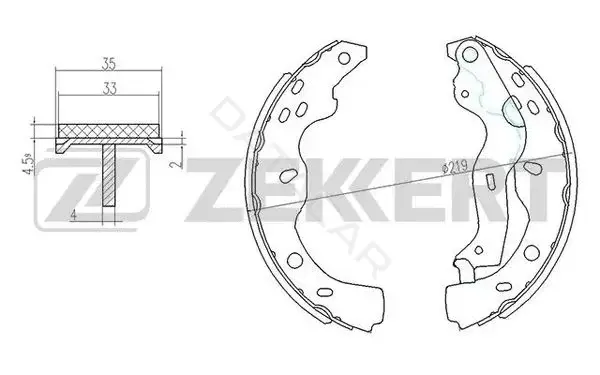 Барабанные колодки ZEKKERT BK-4154