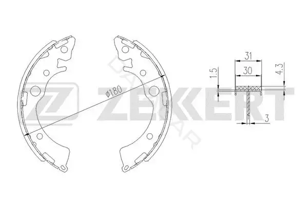 Барабанные колодки ZEKKERT BK-4161
