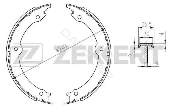 Барабанные колодки ZEKKERT BK-4181