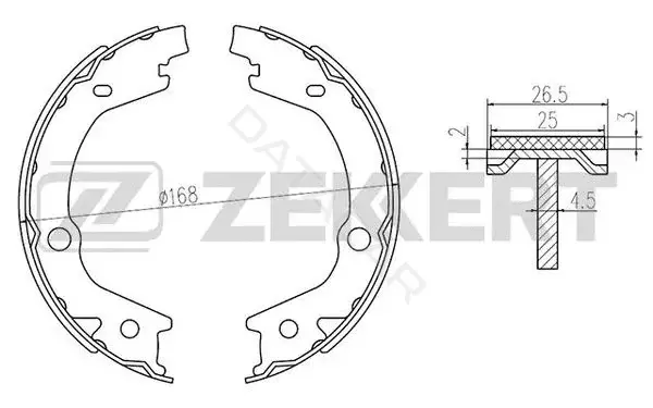 Барабанные колодки ZEKKERT BK-4198