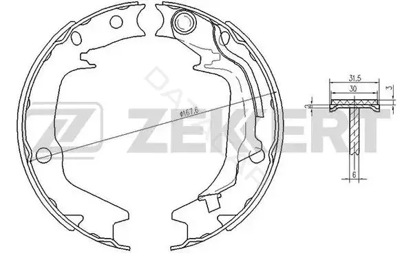 Барабанные колодки ZEKKERT BK-4442