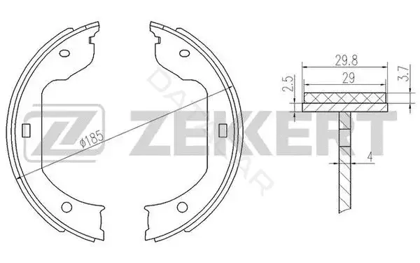 Барабанные колодки ZEKKERT BK-4443