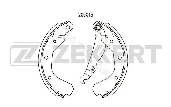 Барабанные колодки ZEKKERT BK-4472