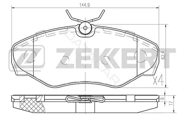Тормозные колодки ZEKKERT BS-1007