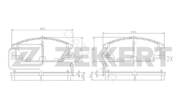 Тормозные колодки ZEKKERT BS-1101