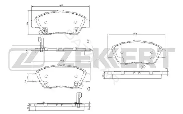 Тормозные колодки ZEKKERT BS-1109