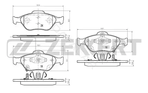 Тормозные колодки ZEKKERT BS-1120