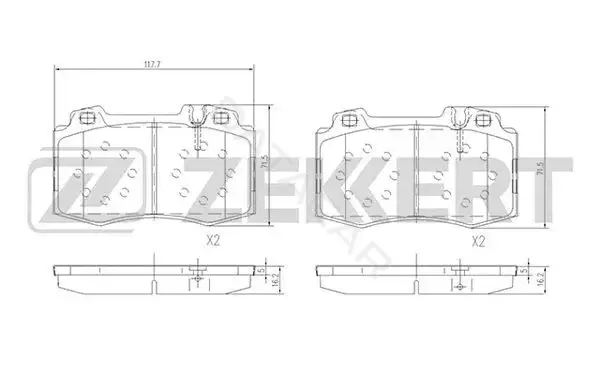 Тормозные колодки ZEKKERT BS-1121