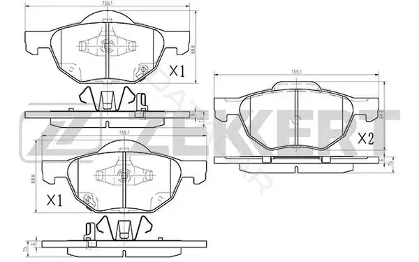 Тормозные колодки ZEKKERT BS-1125
