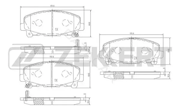 Тормозные колодки ZEKKERT BS-1134