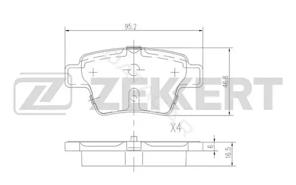 Тормозные колодки ZEKKERT BS-1144