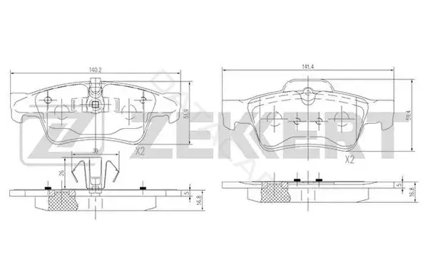 Тормозные колодки ZEKKERT BS-1145