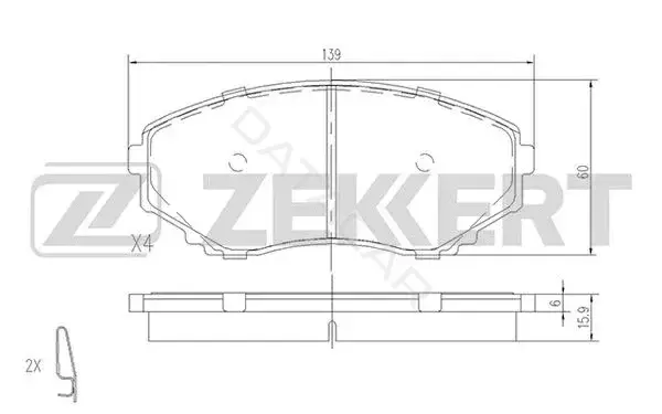 Тормозные колодки ZEKKERT BS-1153