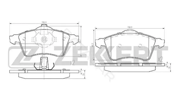 Тормозные колодки ZEKKERT BS-1157