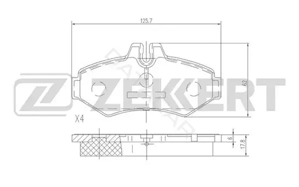 Тормозные колодки ZEKKERT BS-1158