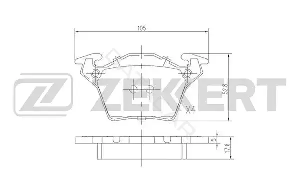 Тормозные колодки ZEKKERT BS-1160