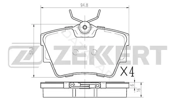 Тормозные колодки ZEKKERT BS-1162