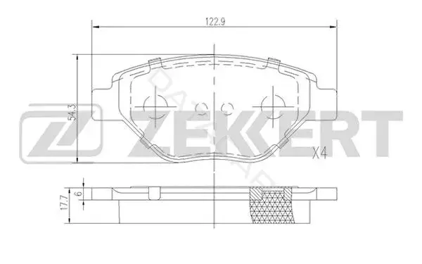Тормозные колодки ZEKKERT BS-1166