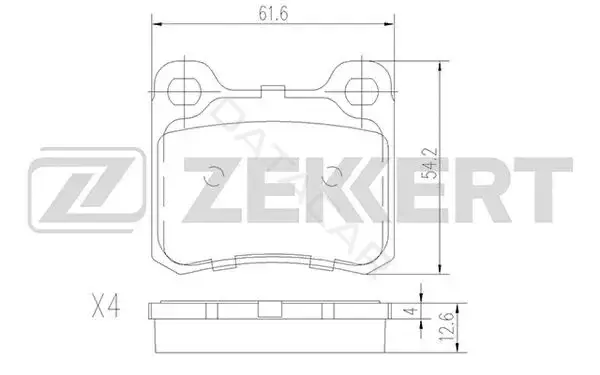 Тормозные колодки ZEKKERT BS-1215