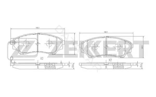 Тормозные колодки ZEKKERT BS-1225