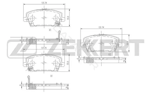 Тормозные колодки ZEKKERT BS-1227