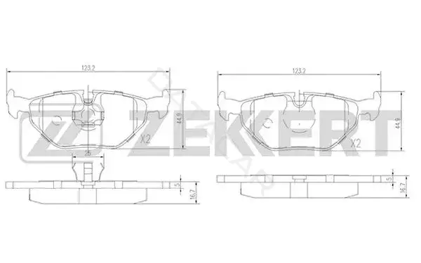 Тормозные колодки ZEKKERT BS-1232