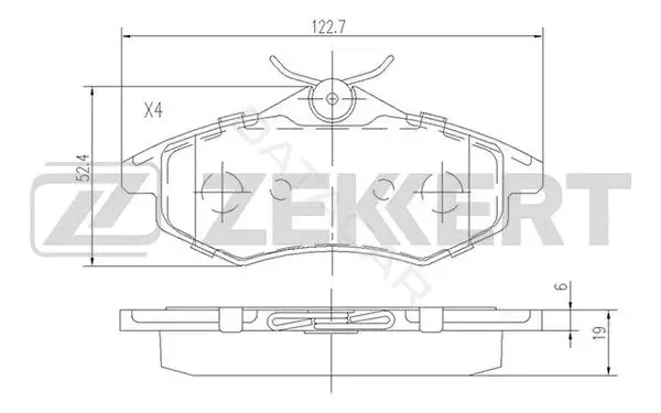 Тормозные колодки ZEKKERT BS-1235