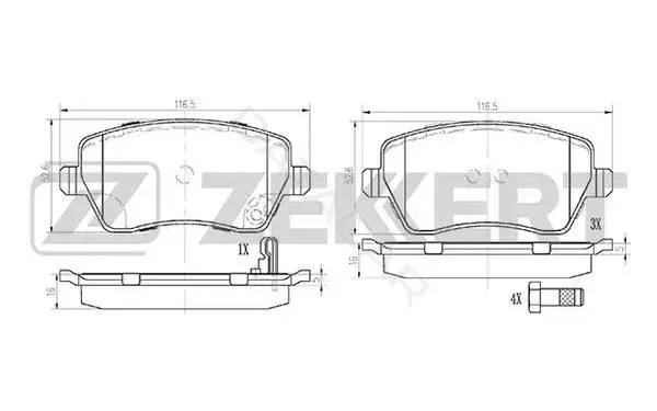 Тормозные колодки ZEKKERT BS-1248