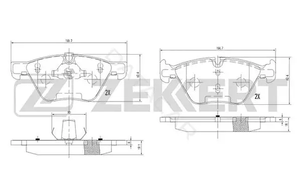 Тормозные колодки ZEKKERT BS-1252