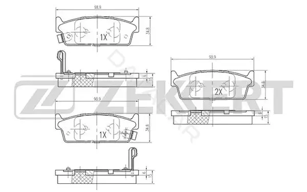 Тормозные колодки ZEKKERT BS-1262