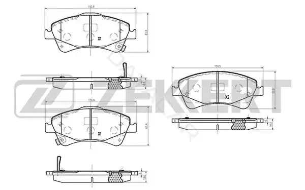 Тормозные колодки ZEKKERT BS-1263