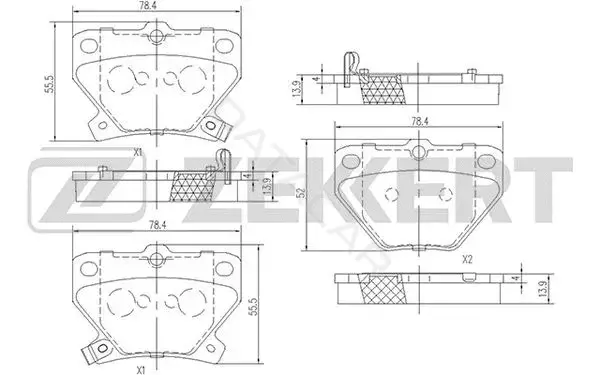 Тормозные колодки ZEKKERT BS-1267
